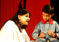 Sampa Sen as Dona Bedi and Abhigyan Guha as Aladin.